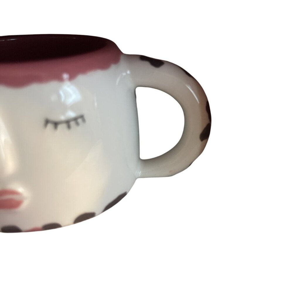 Lang Espresso Set of 4 Woman's Face New Hand Painted Ladies Face Coffee Cup Mug - Picture 7 of 16